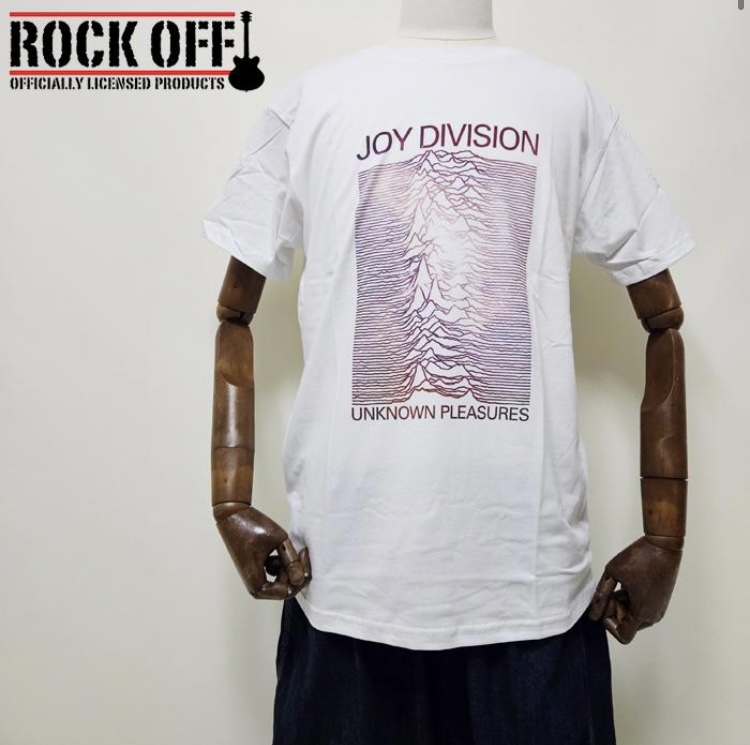 ROCK OFF バンドTシャツ JOY DIVISION ジョイディヴィジョン ロックT プリントT Unknown Presures　ホワイト