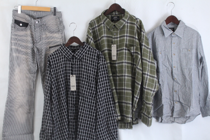 激安セール！傷汚れ等の訳あり品メンズアパレル　100枚　服箱　送料無料サービス！