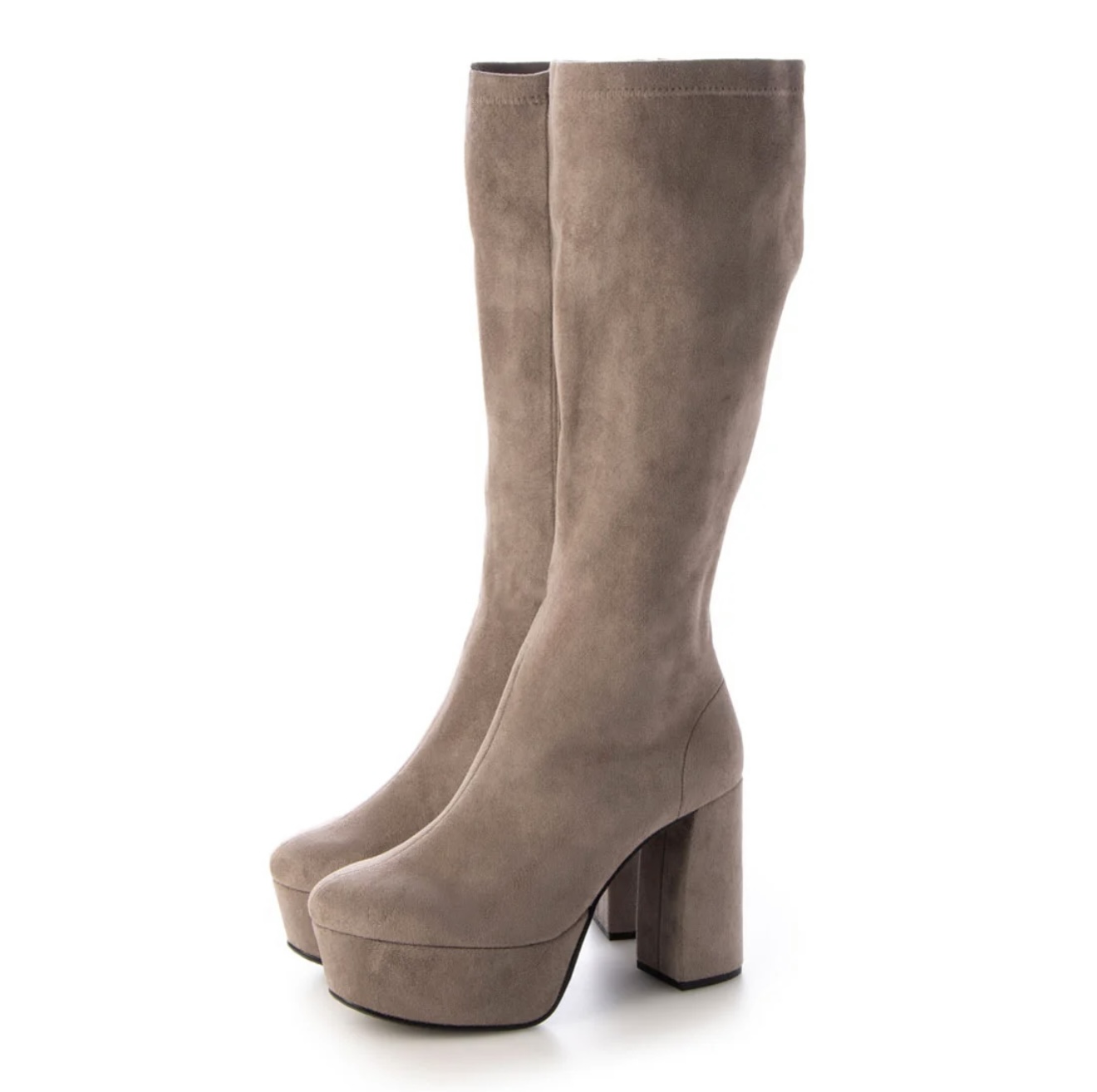 ESPERANZA（エスペランサ） 【ラク盛りシリーズ】ストレッチチャンキーヒール厚底ロングブーツ 定価￥15,950　24.5㎝と25.5㎝