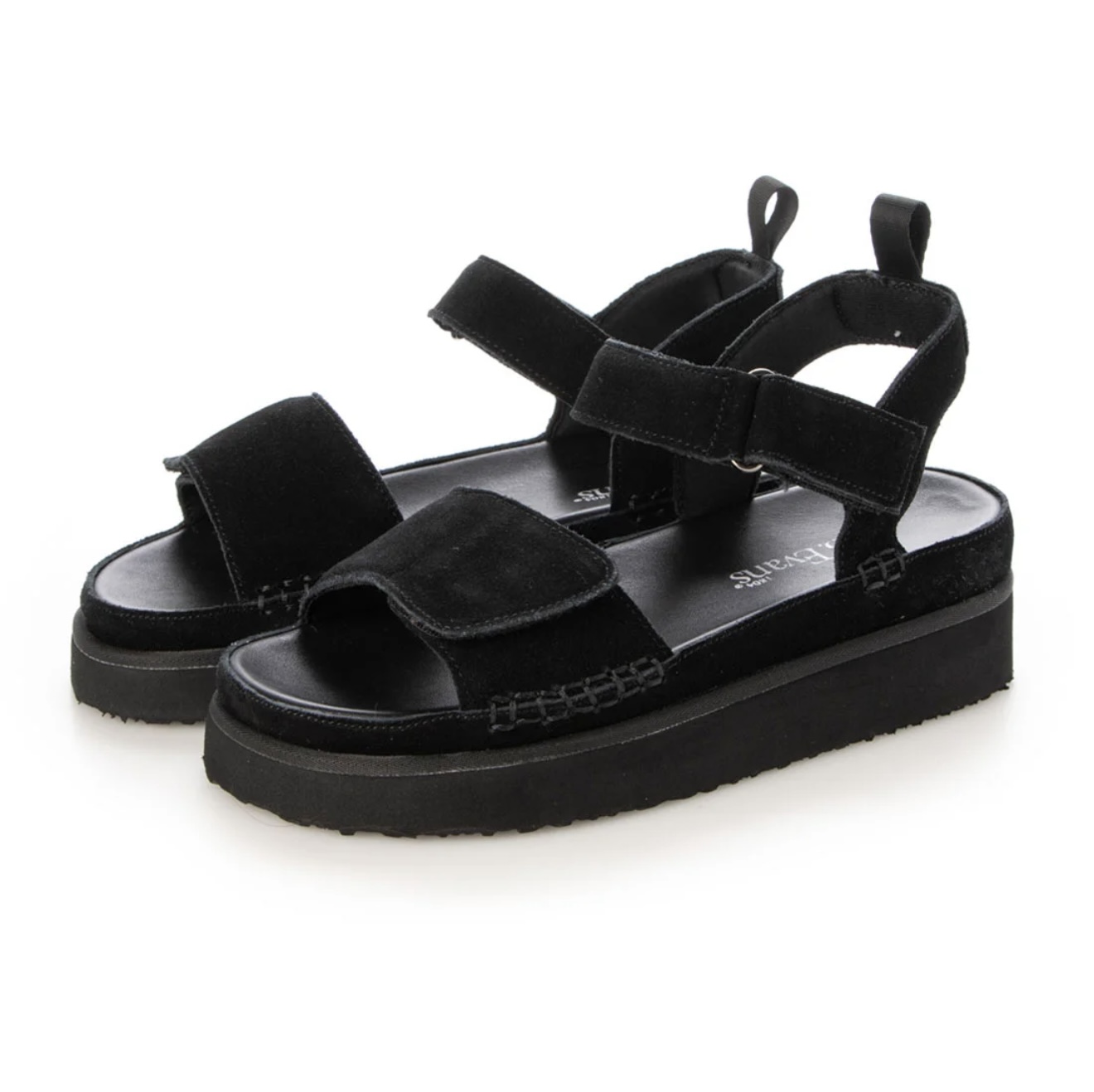 本日限り！限定セール！L.B.Evans（エルビーエヴァンズ） Emilia 厚底サンダル （Black） 上代 ￥13,200