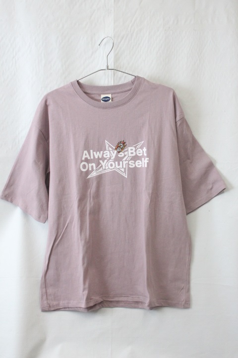 メンズ　オープンエンドコットン天竺　プリント＆刺繍　ワイドフィットTシャツ　全6色アソート　　36枚入り No.156-7202