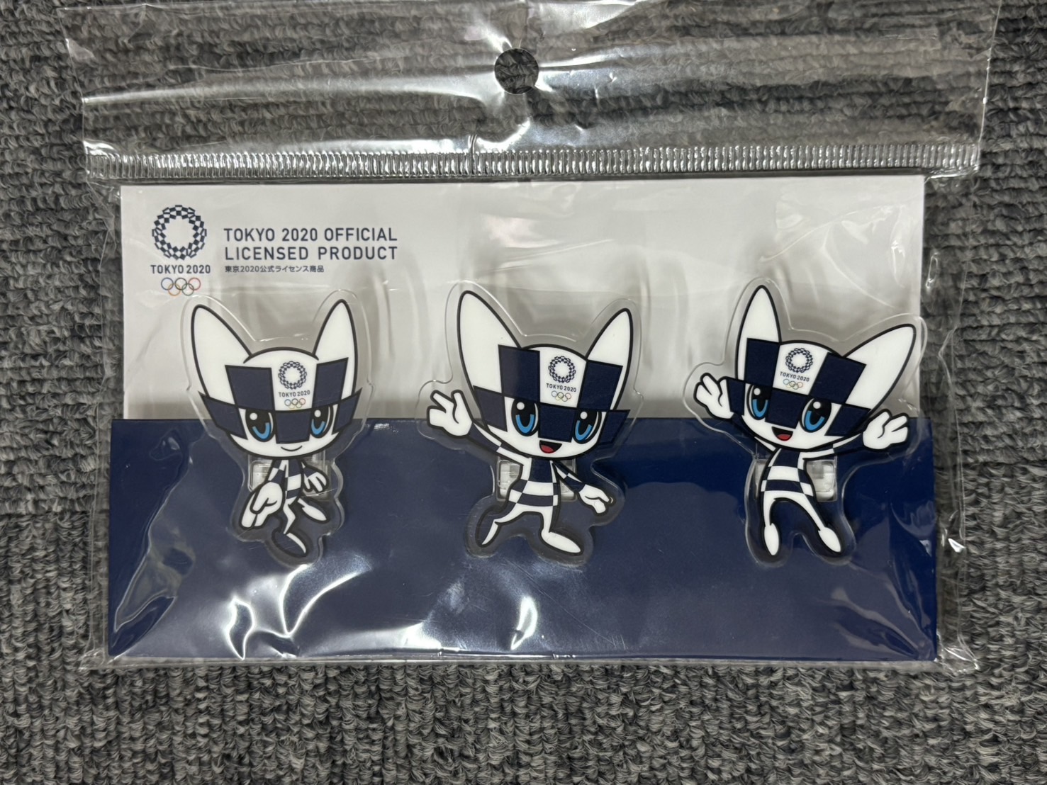 東京オリンピックのキャラクタークリップ3個セット　上代1000円