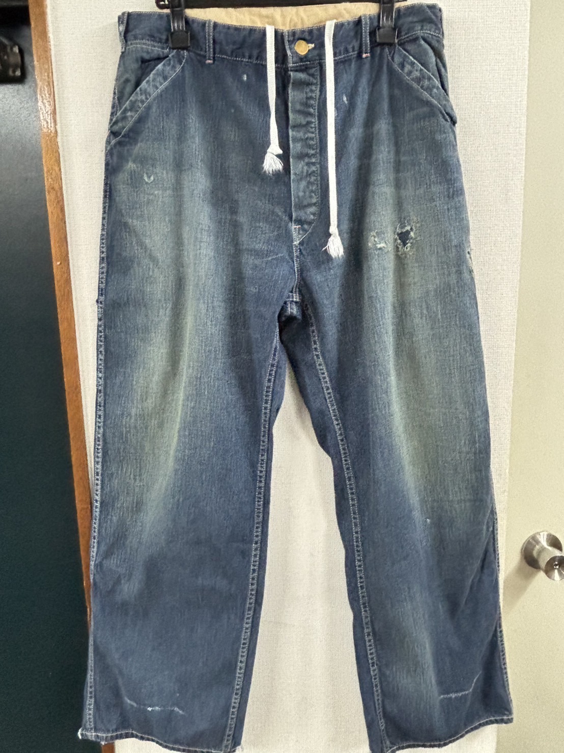 GRAY　日本製　メンズダメージ加工ペインタージーンズ　上代14800円