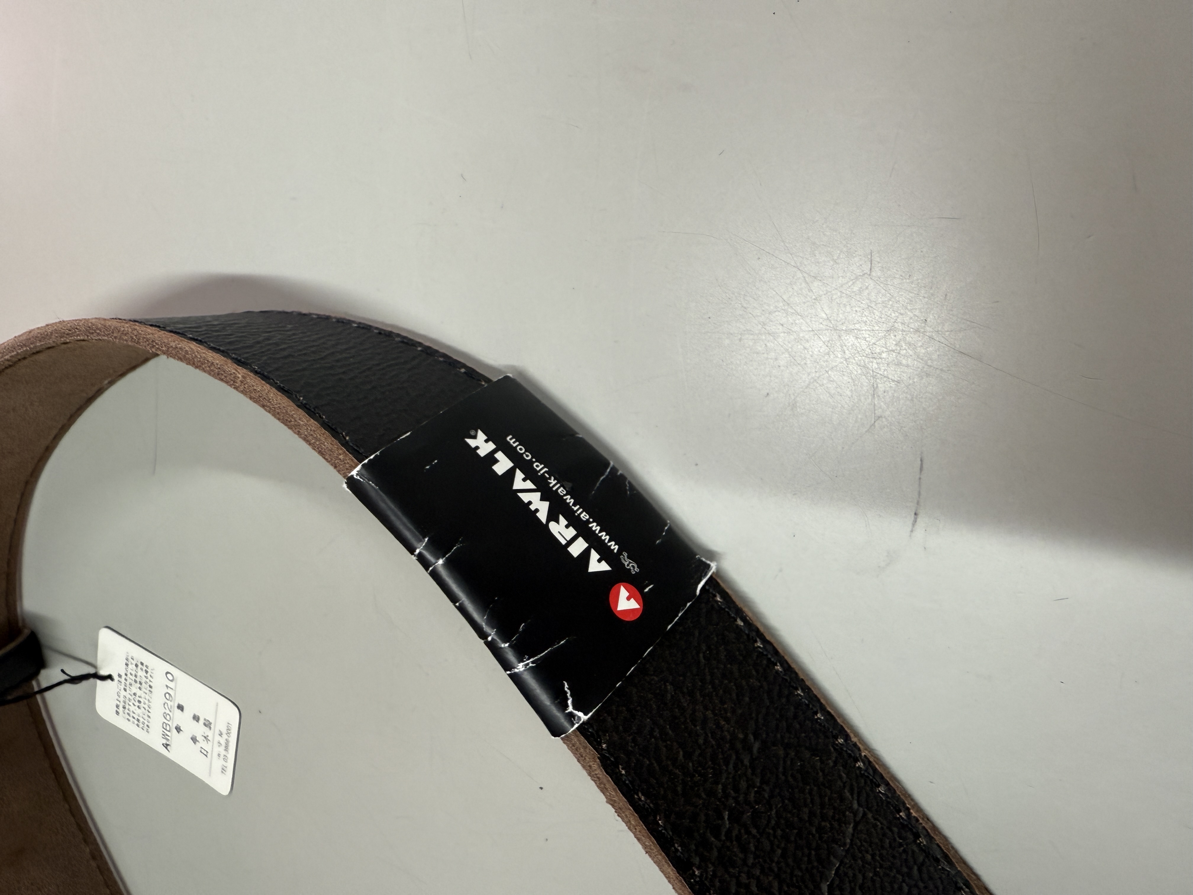 エア・ウォークーバックル無し　日本製レザーベルト　傷等あります訳あり