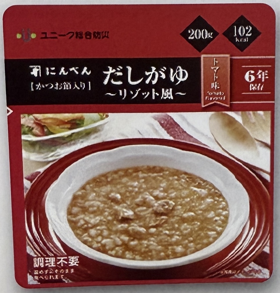 ユニーク総合防災 にんべん（かつお節入り）だしがゆ トマト味