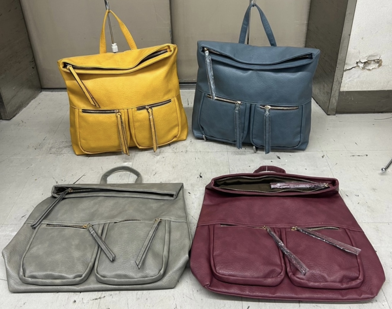 1セット限り！【D・KELLY】合皮、口折れリュック 8個セット