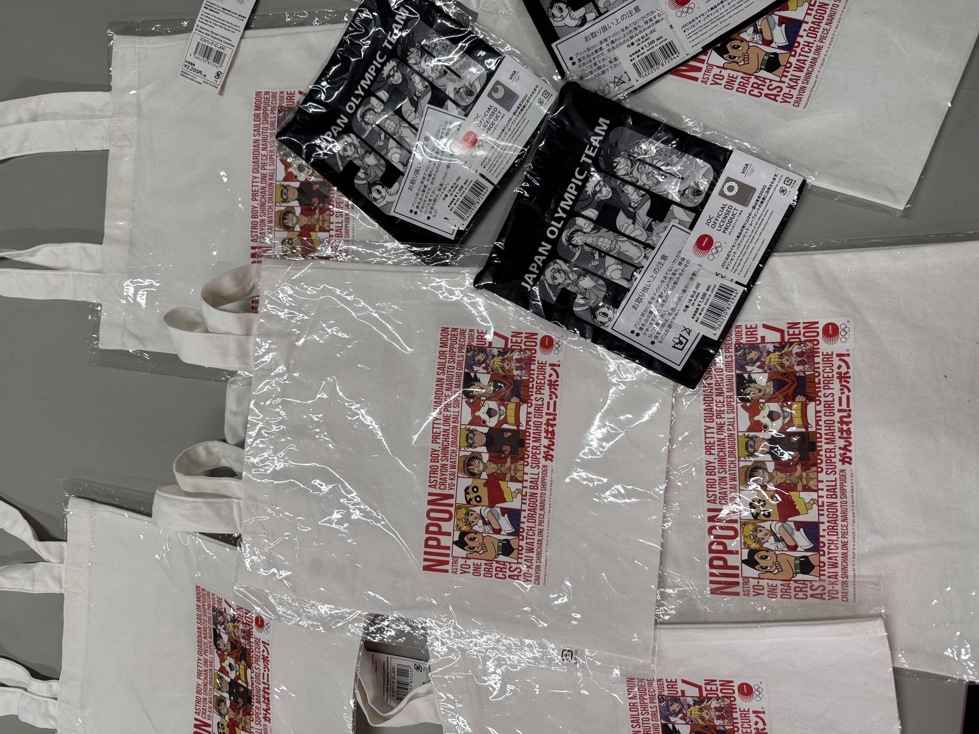 東京オリンピック公式グッズ9点トートバッグとミニ巾着袋 上代1500円~2200円