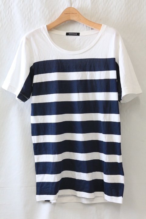 緊急値下げセール！デンハムのメンズボーダーＴシャツ　チョイ訳あり2枚セット　上代11800円