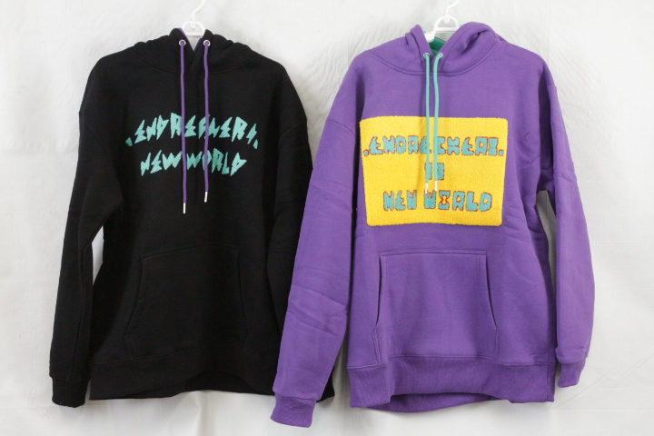 年末スぺシャツパープルを安くします！！堂本剛オフィシャル商品！オーバーサイズモコモコ刺繍パーカー　全2色　20枚入り 定価９８００円が１２００円！