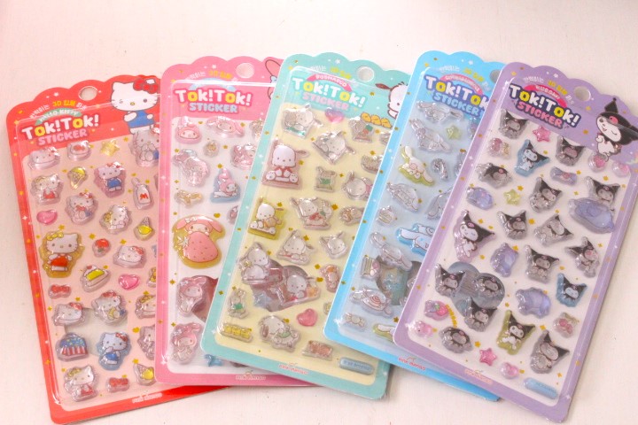 ご好評につき予約販売開始！3月末入荷予定！貴重！サンリオキャラクターのぷくぷくシールアソートセット　１５個アソート