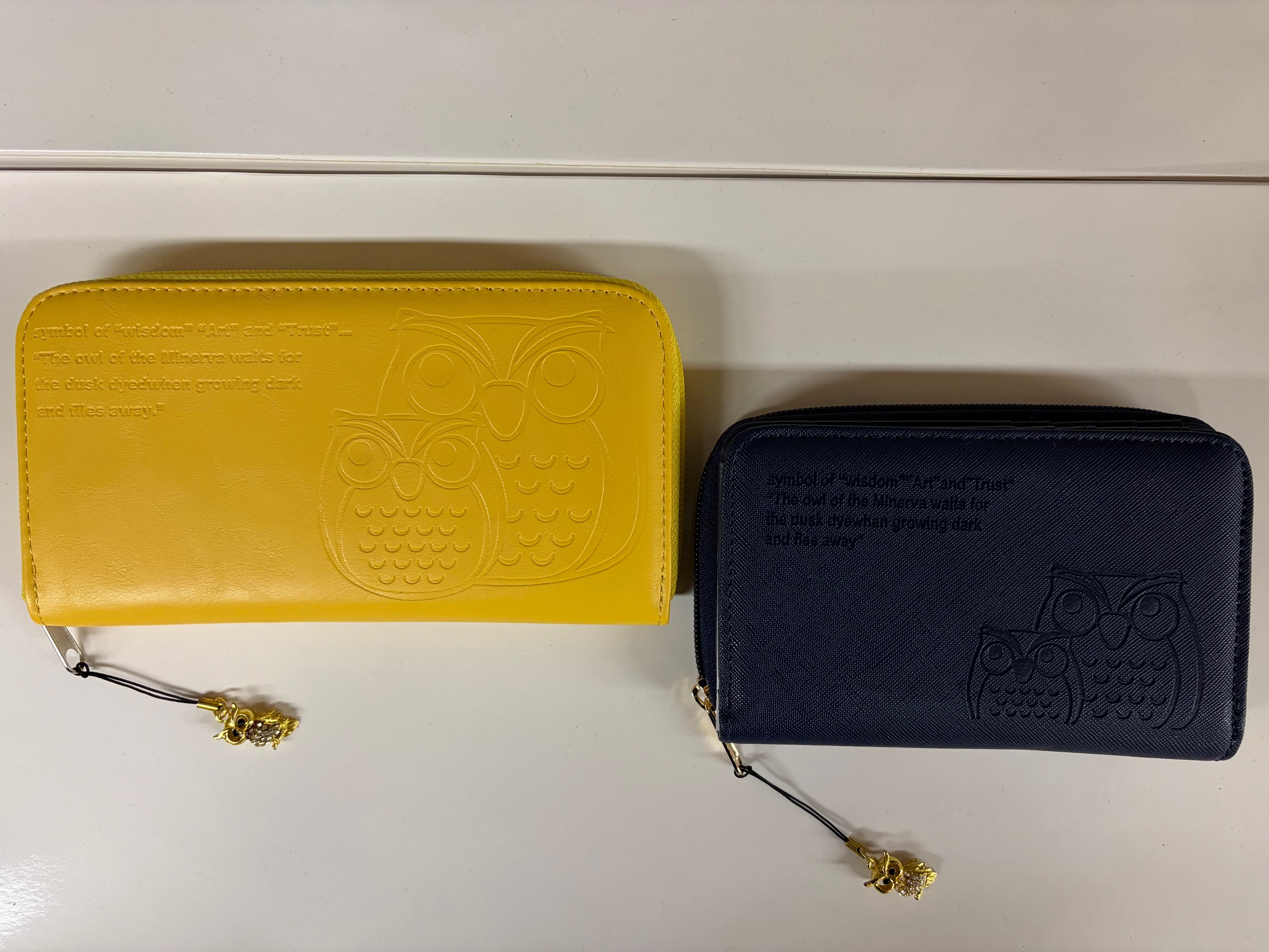 大特価！　フクロウ財布（チャーム付き）　2カラー（合皮）  　20個セット！