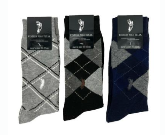 PGC700-99　WESTERN POLO　紳士　メンズ　紳士 カジュアルソックス 柄B　120足セット　4524039301700