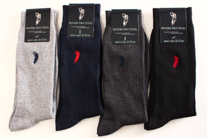 ベストセラー商品！レヴューあり！人気１位！定価1000円が89円！PGC530-99　WESTANPOLO　TEXS　メンズワンポイントソックス　１２０足　4524039302530