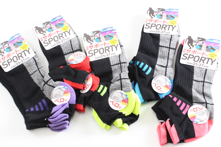 紳士　綿混スポーツスニーカーソックス　１P　100足入 1003931091
