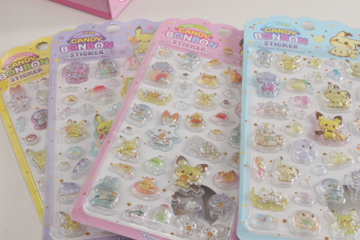 韓国正規ライセンス商品！5月中旬～入荷予定！ポケットピース　キャンディボンボンステッカー　全4種アソート　144個入 8809955836540