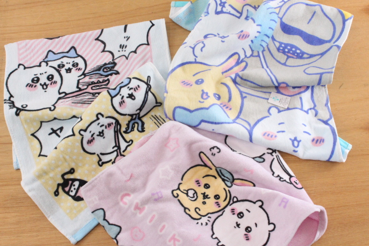 ちいかわ ヤーッ！！　フェイスタオル　10枚入り 775039400・775039300・775039200