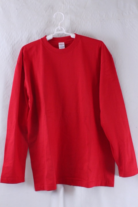 見切り処分！在庫限り！ユナイテッドアスレ　5.6オンス ロングスリーブ Tシャツ　レッドXXLのみ　35枚だけ！
