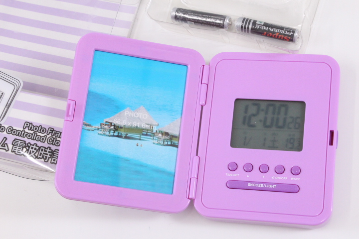 在庫処分！　モトデザイン MOTO DESIGN SMARTEK(スマーテック) フォトフレーム付き電波時計  ML-214　40個だけ！　処分価格！