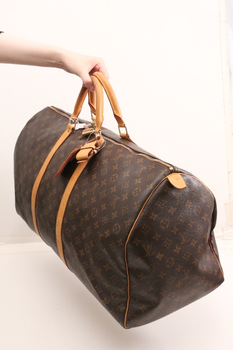 中古 ユーズド LOUIS VUITTON ルイヴィトン ヴィンテージ キーポル 60 モノグラム レザー ボストンバッグ