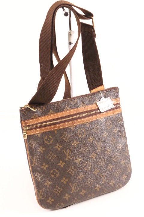 中古 ユーズド LOUIS VUITTON ルイヴィトン ヴィンテージ ポシェットボスフォール モノグラム レザー ボストンバッグ
