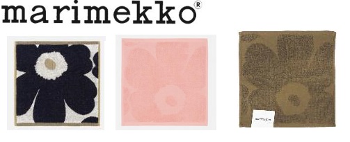 【Marimekko】マリメッコ　UNIKKO MINI TOWEL　ミニタオル　全3色 1枚入り 72805・72516・71781