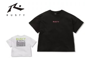 【RUSTY】ラスティ　キッズ　 ロゴ バックプリント グラフィック クルーネック 半袖 Tシャツ　全3色アソート　12枚入り 962504