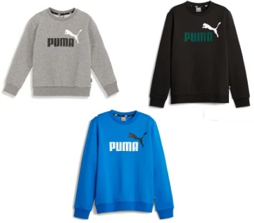 【PUMA】プーマ　キッズ　PUMA ESS+ 2 COL ビッグロゴ クルー 長袖 プルオーバー　全3色アソート　12枚入り 846534