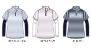 【Kaepa】レディース　レイヤードハーフZIPTシャツ  全3色アソート 12枚入り     KL691131