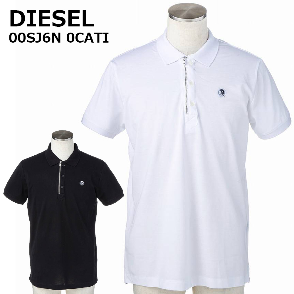 DIESEL　ディーゼル　ポロシャツ　ジップアップ　全2色　1枚入り 00SJ6N 0CATI 100・00SJ6N 0CATI 900