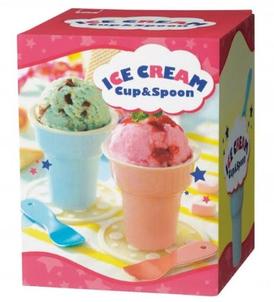 アイスクリーム　カップ＆スプーンセット　全2色アソート　60個入り 4527231054382