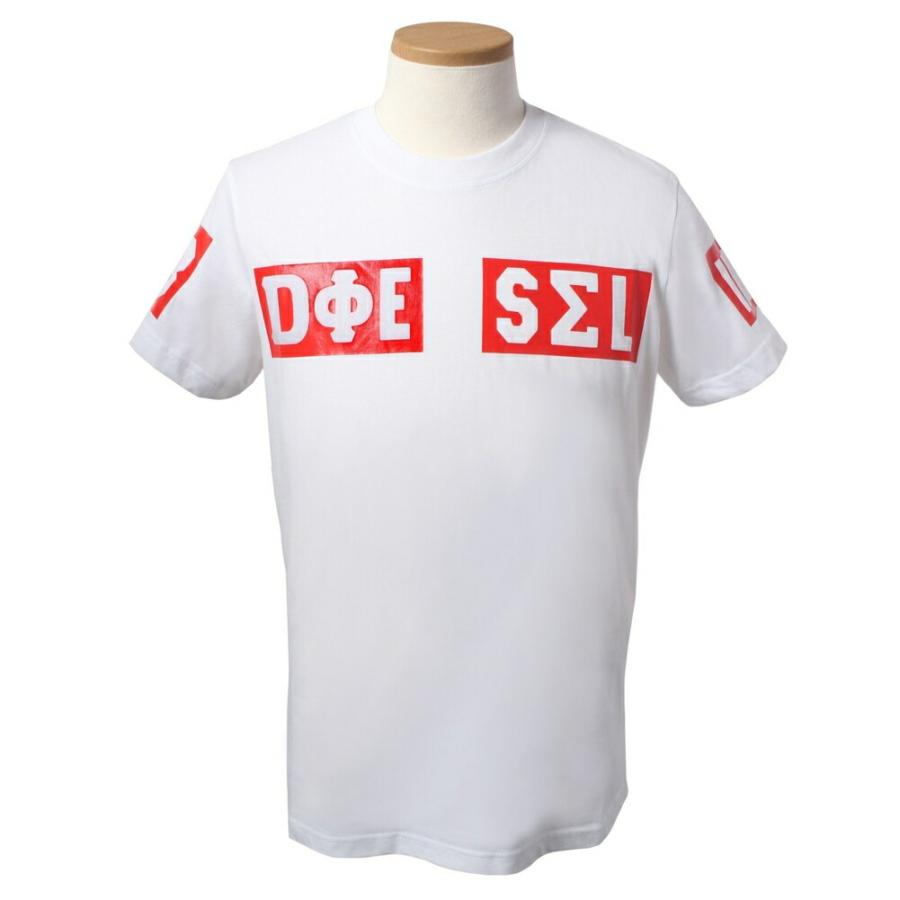 【DIESEL】ディーゼル　メンズ　半袖Tシャツ　全2サイズ　1枚から！ 00SCQ0 0091B 100 M・00SCQ0 0091B 100 S