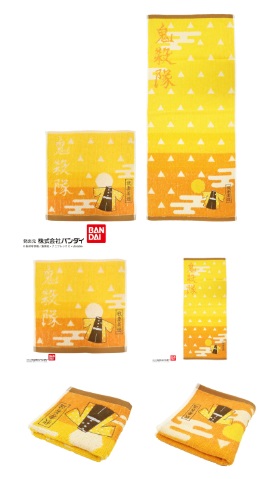 鬼滅の刃　我妻善逸 　 ミニ/フェイスタオル　10枚入り 4992272750928・4992272750935