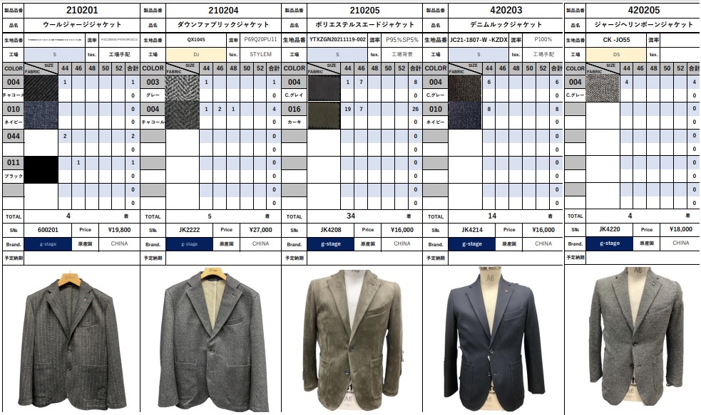 g-stage秋冬　ジーステージ　ジャケットこみこみ　定価１６０００～２７０００円　61枚だけ！