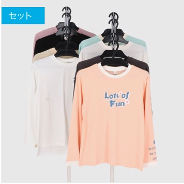 女児合寸　長袖Tシャツ　４柄　12枚入り  492282