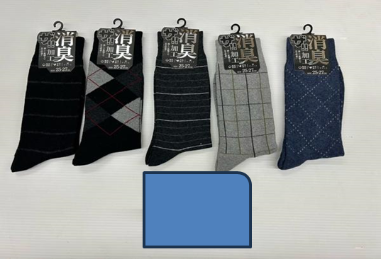 紳士綿混柄クルーソックス１P（消臭）１００入り　1002791351
