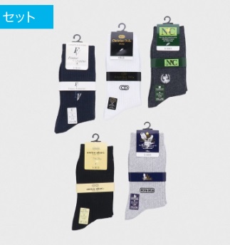 婦人　刺繍入りソックス（綿混）５柄込み　100足入り 4930009