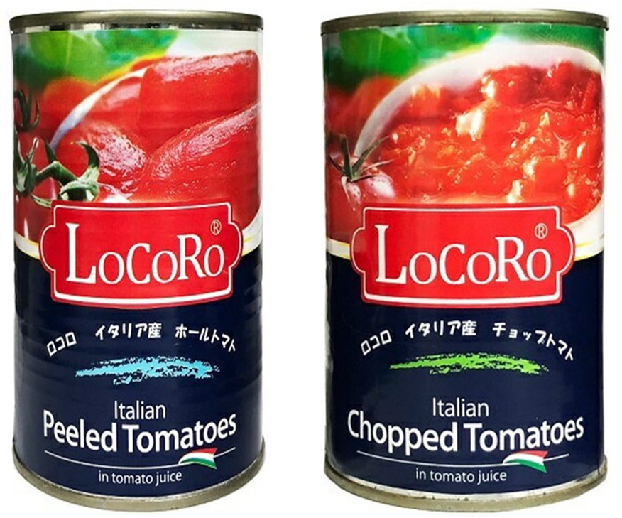 ロコロ　ホールトマト（イタリア産）プルトップ缶・チョップトマト（イタリア産）プルトップ缶　2種アソート　720個セット　4562133710219　4562133710226