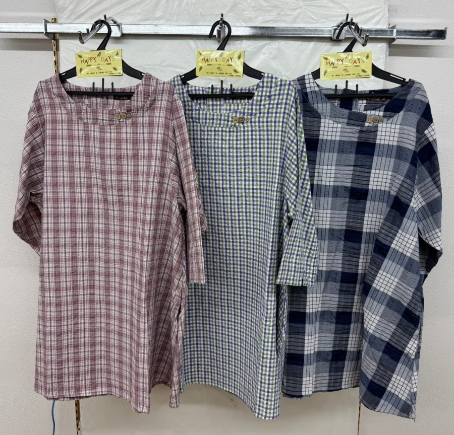 婦人　【特価】E/C先染エンボスサッカー半開ウェアー　18枚　1003392241