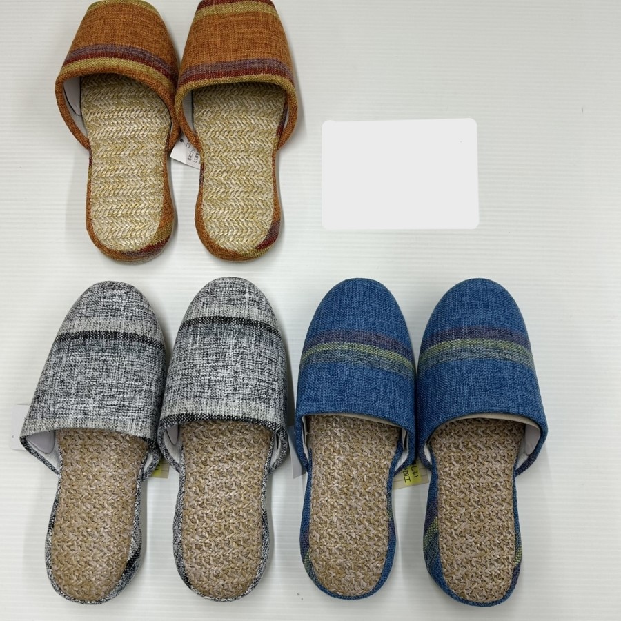 夏素材)婦人サラサラ吊り込みスリッパ(前閉じ　30足　1003418741