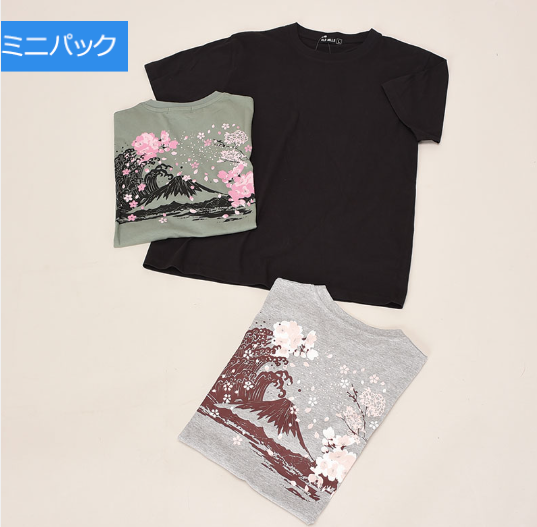 紳士半袖和柄Ｔシャツ４　10枚　39255009　/　紳士大寸半袖和柄Ｔシャツ４　9枚　39255010