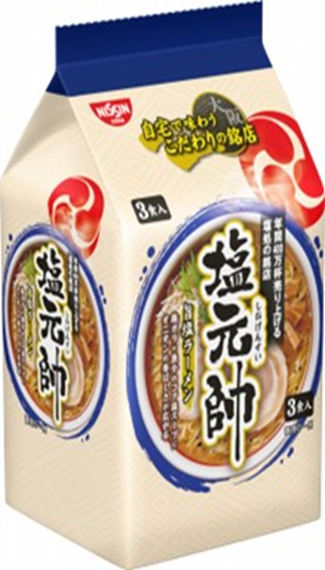 日清食品	日清　塩元帥 旨塩ラーメン３食　180個　4902105116234