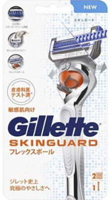 P&G ジレット Gillette スキンガード マニュアル ホルダー1個 替刃2個付　72個　4902430906111