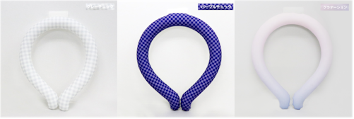 PCM素材 ネッククール　グレーチェック　M・L　24個セット　/　パープルチェック　M・L　24個セット　/　グラデーション　M・L　24個セット
