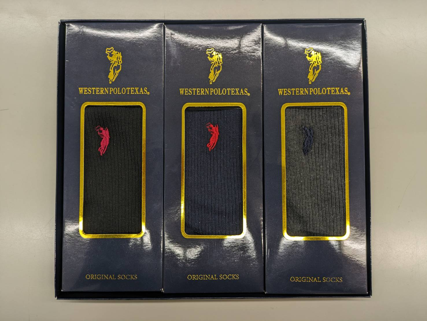 父の日推薦品！　WESTERN POLO TEXAS　メンズソックス　24組セット　