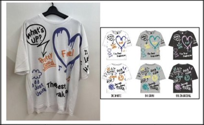 【2500】総柄デザイン半袖Tシャツ　10枚　1003507361