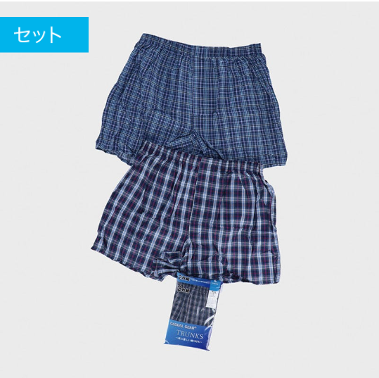 紳士先染め２Ｐトランクス　30個　385209