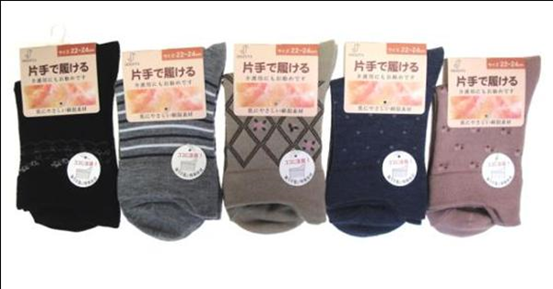 婦人綿混片手で履ける柄クルー１P　100個入　1003363251