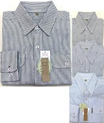 値下がりました！　AMERICAN FEELING　大寸長袖ヒッコリーシャツ　20枚　AF5135K