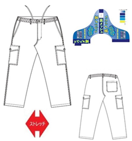 値下がりました！　CRAZY　BOY　ストレッチタフタ裏メッシュパンツ　カーゴ　24枚　CB5126
