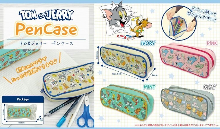 ムーミン　トム&ジェリー　ペンケース　全4種類アソート　72個入り 4589521232047